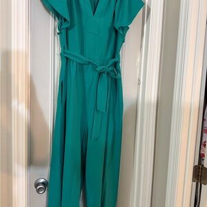 Calvin Klein Turquoise Jumpsuit with Tie Waist
